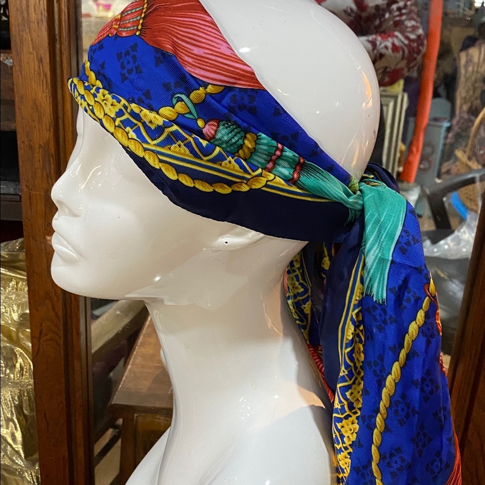 Women's Silky with Colorful Tassel Print 52 x 14 inch - Picture 2 of 4